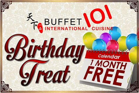 fresh buffet birthday promo|Birthday Promo: Eat For Free! Restaurants With An .